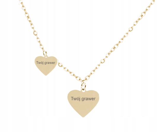 Naszyjnik dwa serca