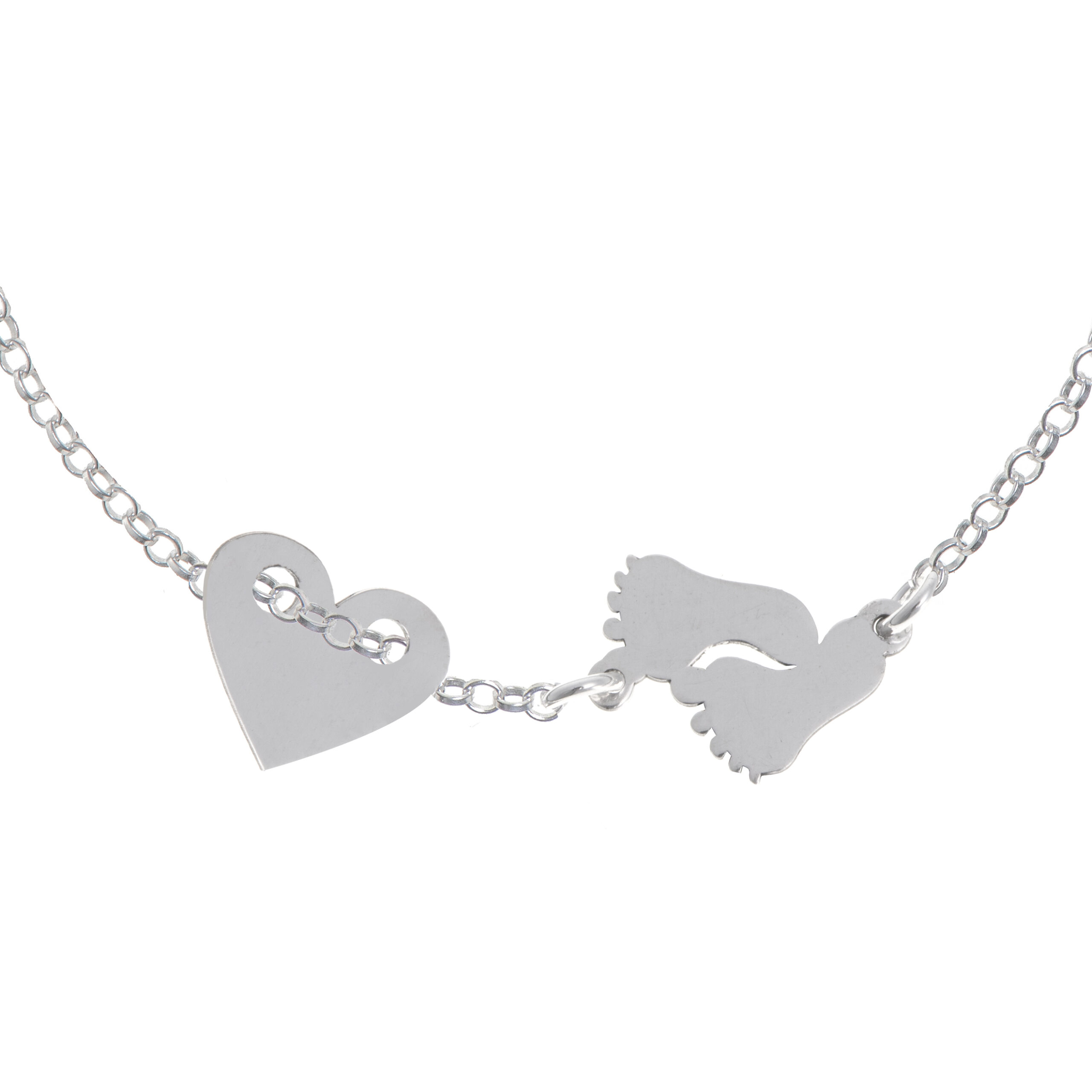 bransoletka serce stópki