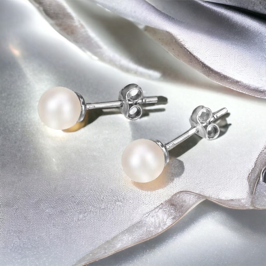 KOLCZYKI SREBRNE Z PERŁĄ