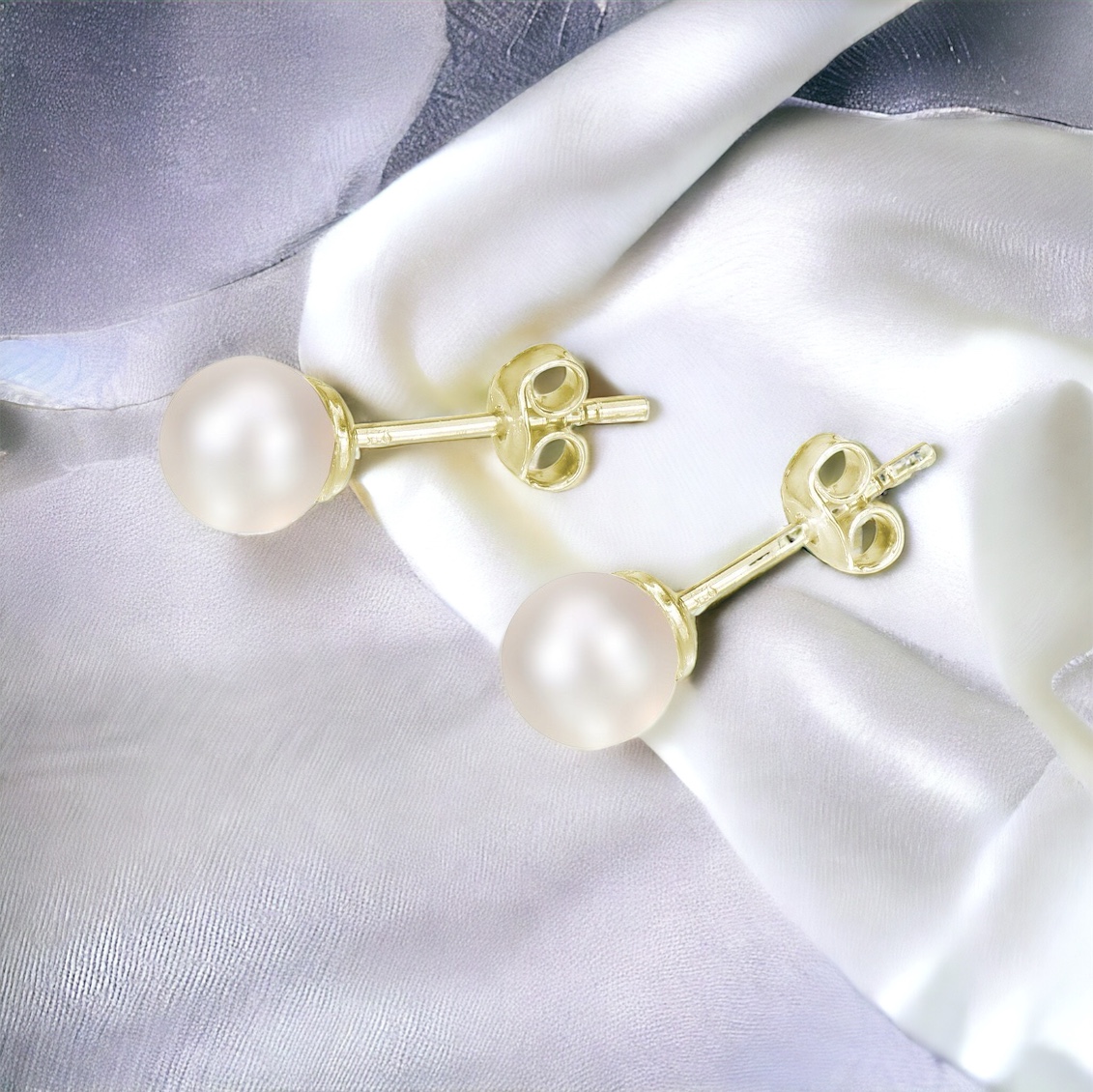 Kolczyki srebrne z perłą