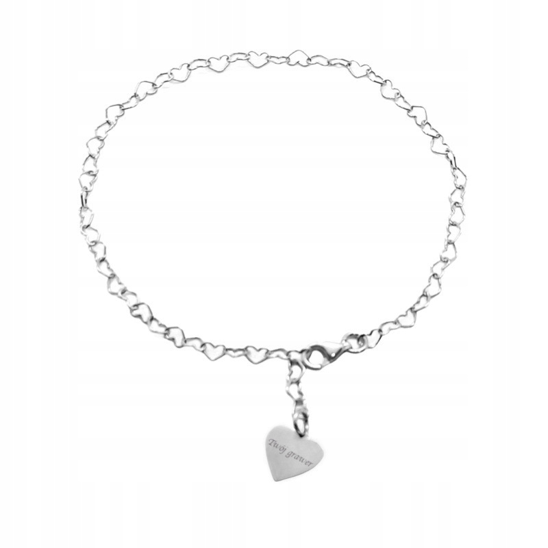 Bransoletka serduszkowa z sercem