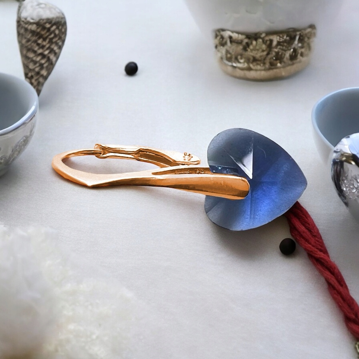 Kolczyki serca Swarovski 10mm srebro 925