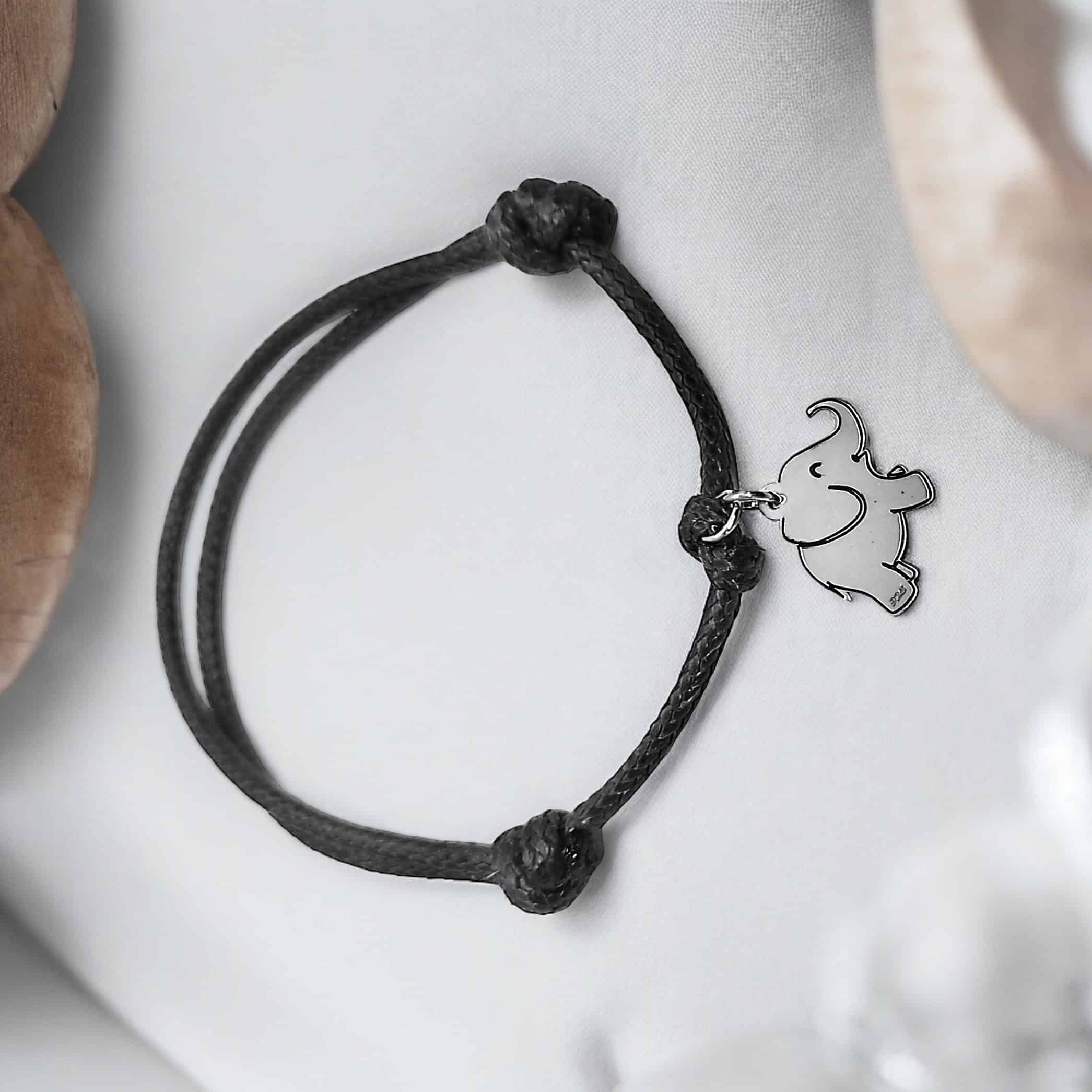 Bransoletka sznurkowa słoń