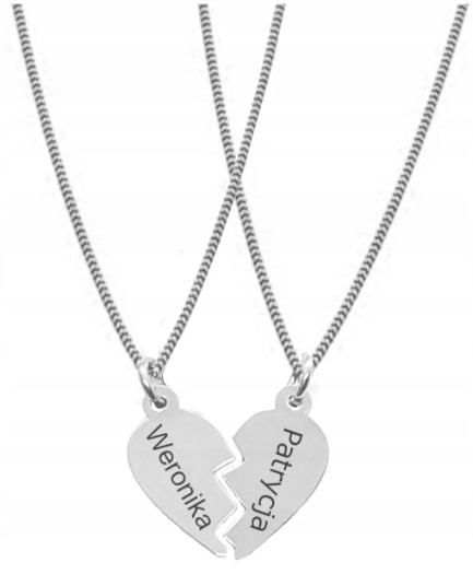 Naszyjnik serca srebro 925